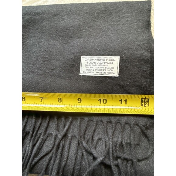 Men's Scarves 6: Black, Brown, Red NWT, 2 Plaid, 1 Woven Stripes Various Sizes - Picture 10 of 10